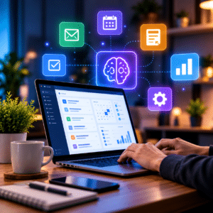 AI automation dashboard for workflow and productivity tasks